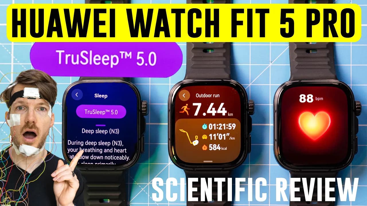 Huawei Watch Fit 5 Pro - NEW SLEEP TRACKING! (+ HR and GPS Scientific Review)