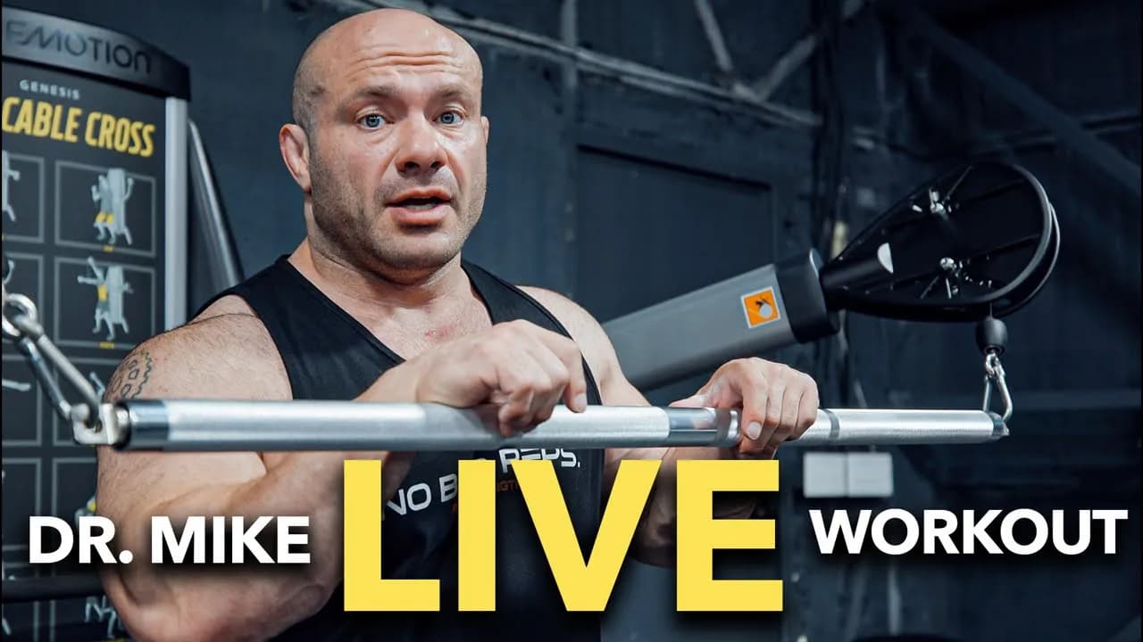 Dr. Mike Trains Chest and Triceps + Q&A LIVE!