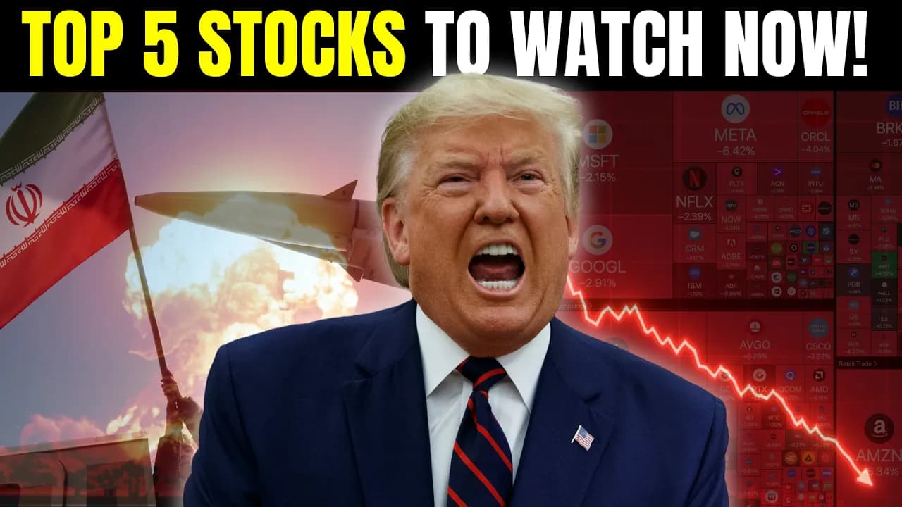 TOP 5 STOCKS TO WATCH AS MARKETS CRASH!!!