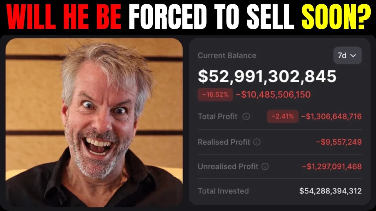Michael Saylor Is Officially Sitting On $1.5 Billion Bitcoin Loss...