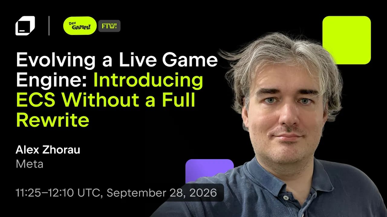 Evolving a Live Game Engine: Introducing ECS Without a Full Rewrite | Alex Zhorau | GameDev Day 2026