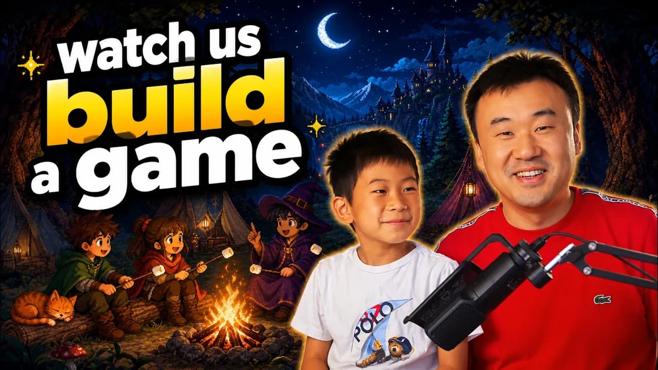 Dad and Son Vibe Code an RPG Game