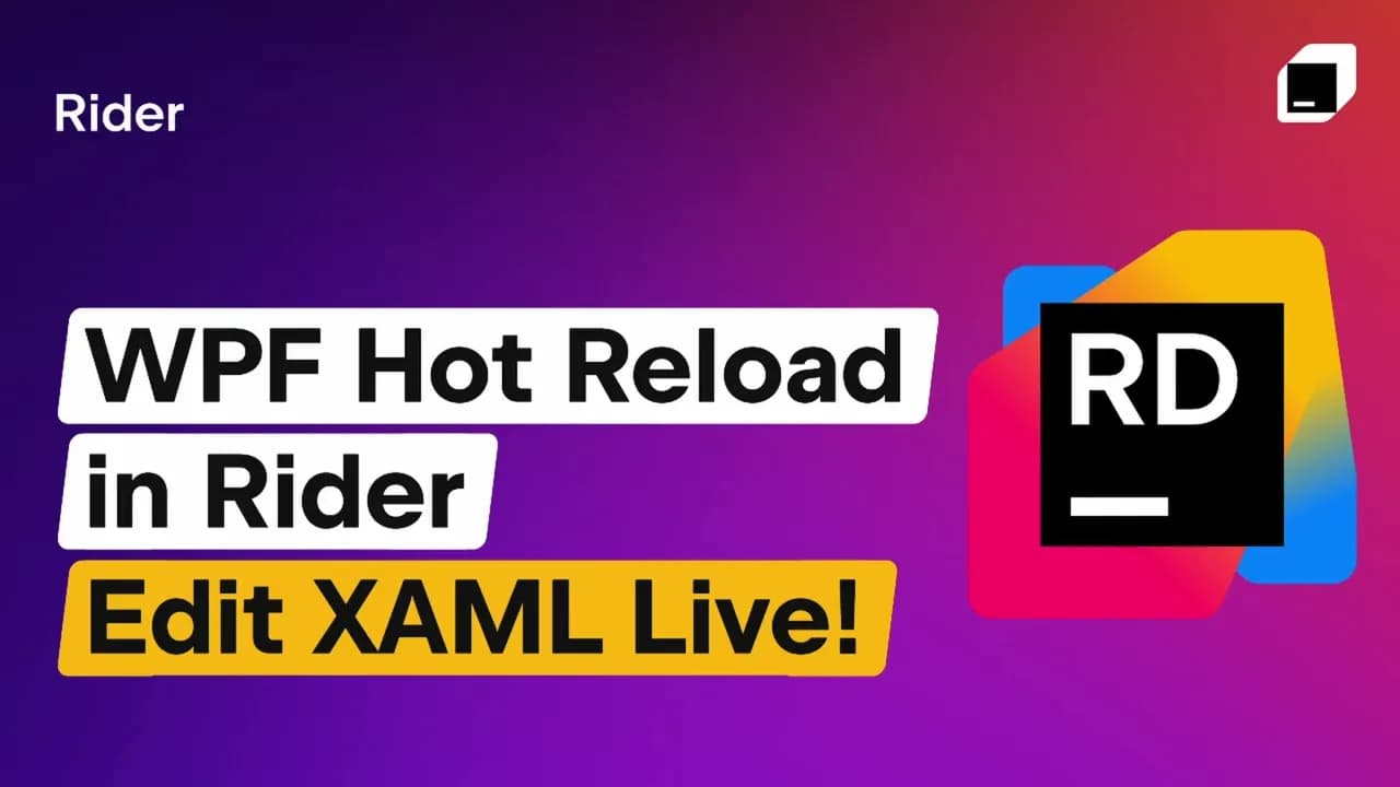 WPF Hot Reload in Rider