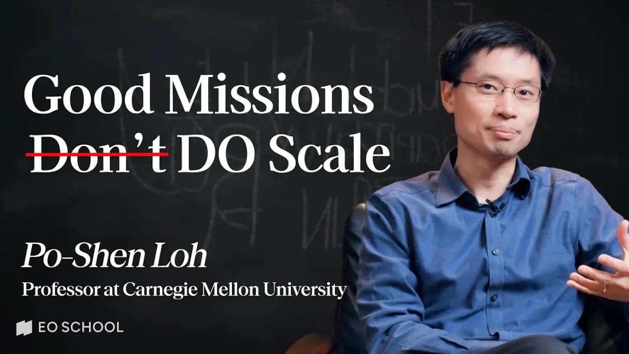 Want to Help More People? Make More Money | Carnegie Mellon University Po-Shen Loh