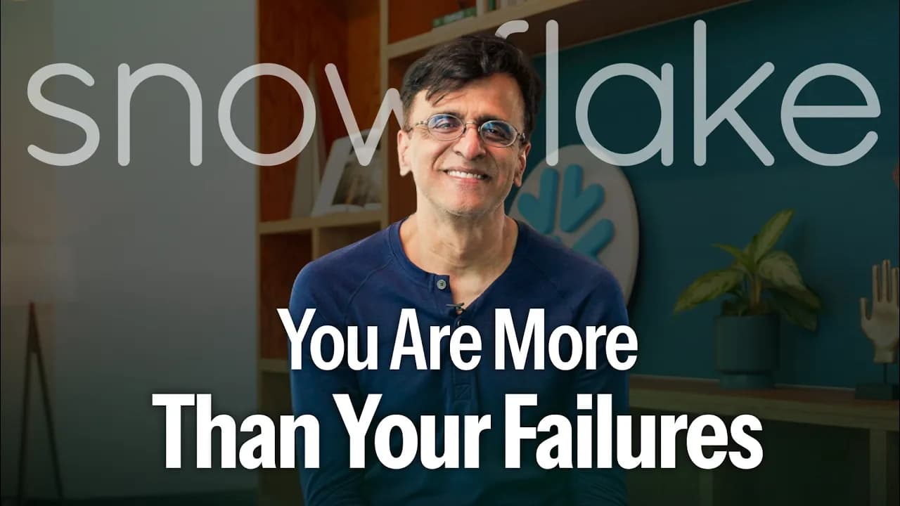 Your Startup Failed. Now What? | Snowflake CEO, Sridhar Ramaswamy