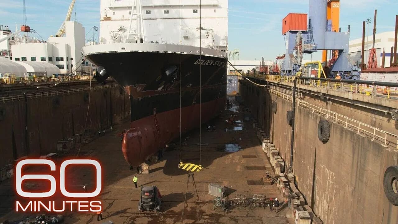 Collapse of U.S. shipbuilding poses national and economic security risks | 60 Minutes