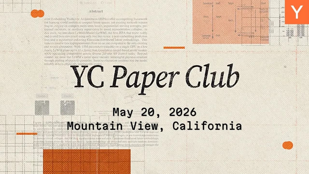 Inference, Diffusion, World Models, and More | YC Paper Club